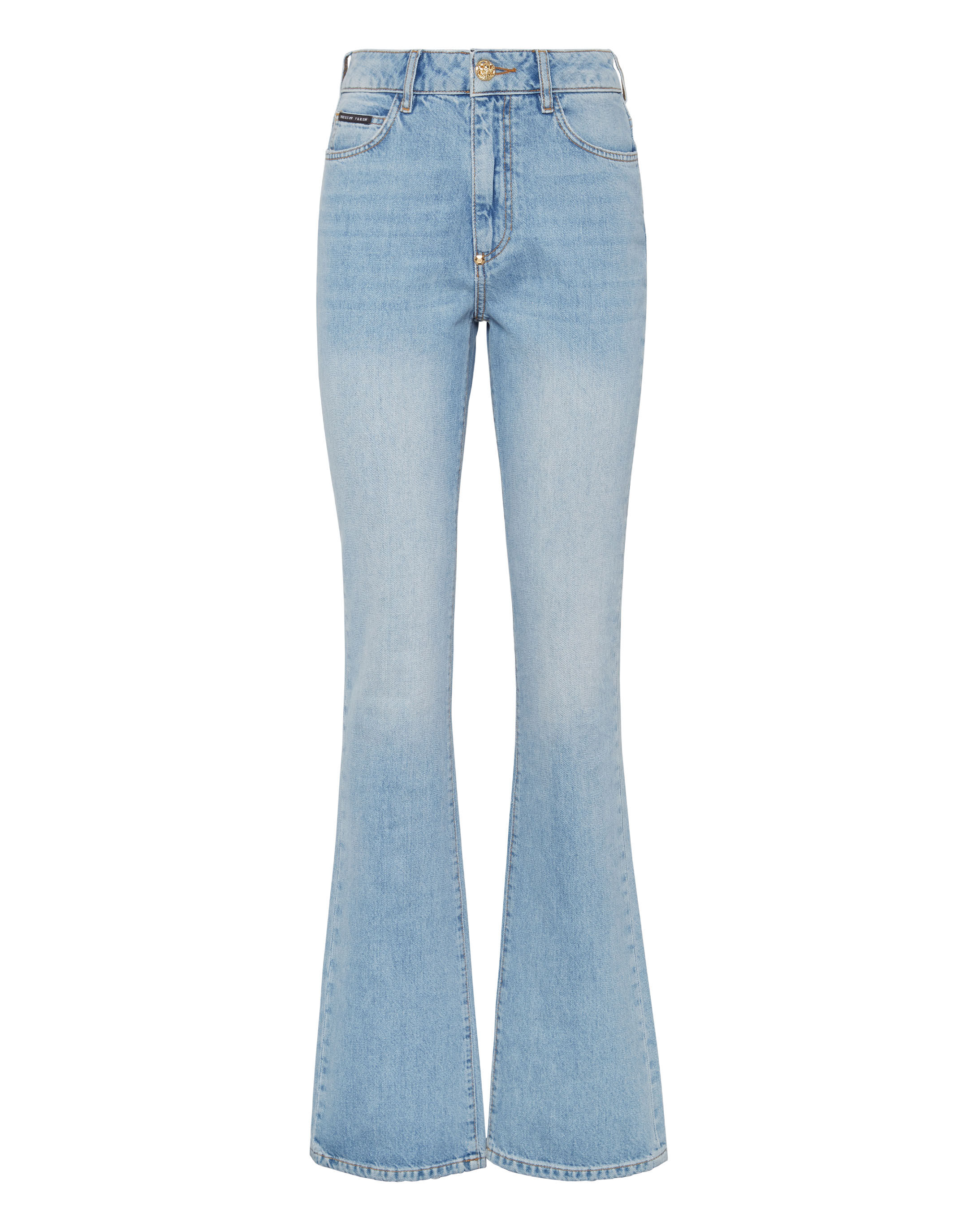 Damen Bekleidung Jeans Röhrenjeans Philipp Plein Denim Andere materialien jeans in Blau 