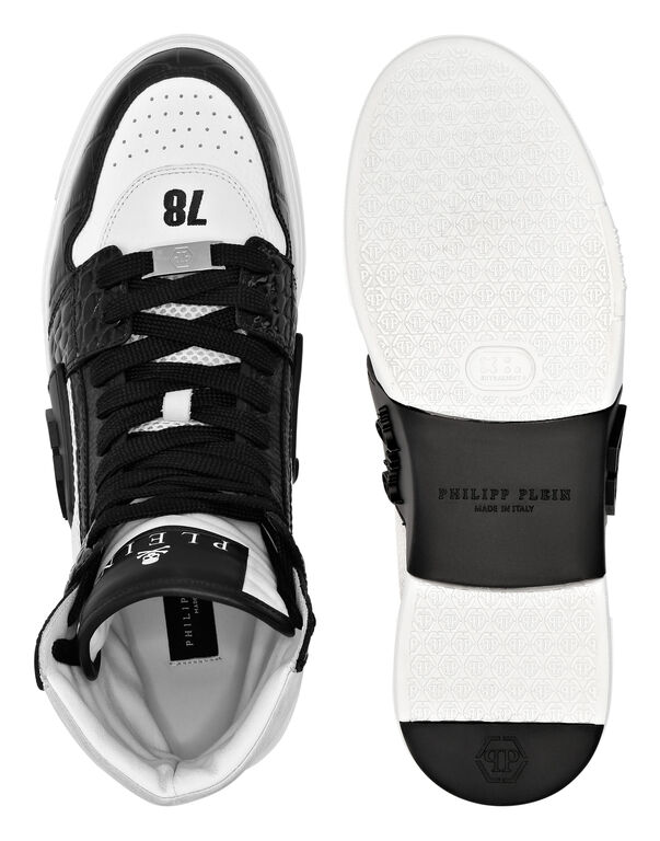 Hi-Top Crocco Printed Sneakers Phantom Kick$