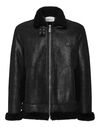 Shearling Leather Biker Jacket