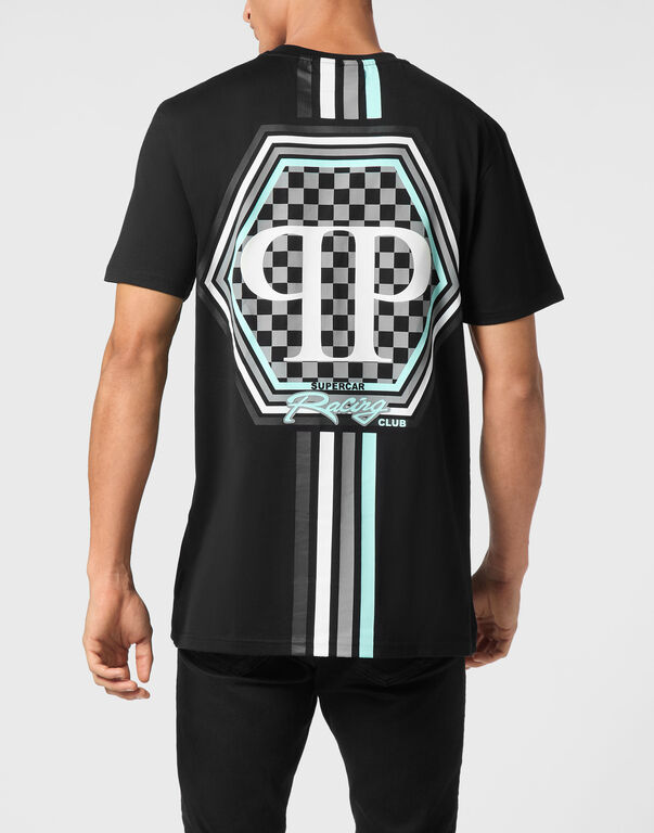 T-shirt Round Neck SS Stripes Hexagon