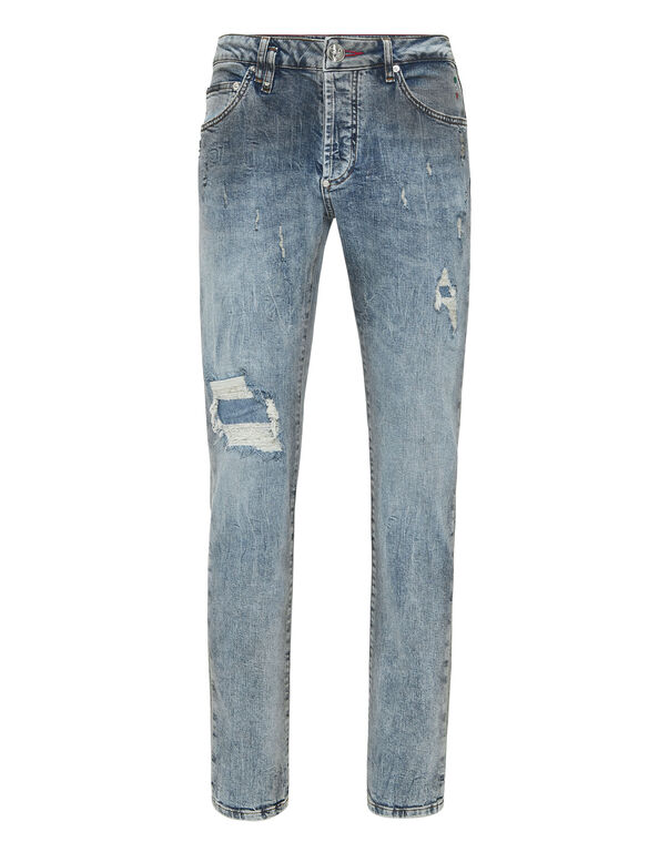 Denim Super Straight Cut Fit Trousers Cars Racing