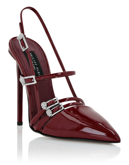 Multi-Strap High-Heel Slingbacks 12 Skull