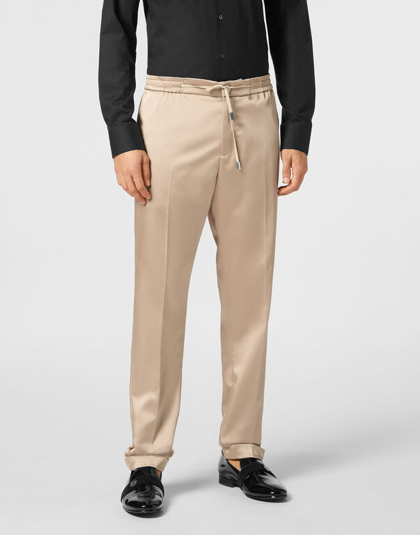 Satin Trousers Tailored Fit