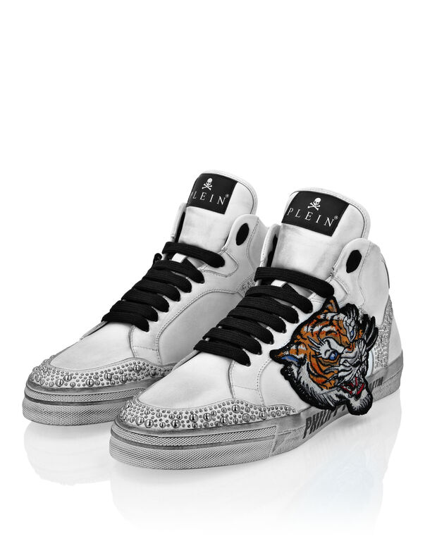Leather Hi-Top Sneakers Retrokickz Tiger