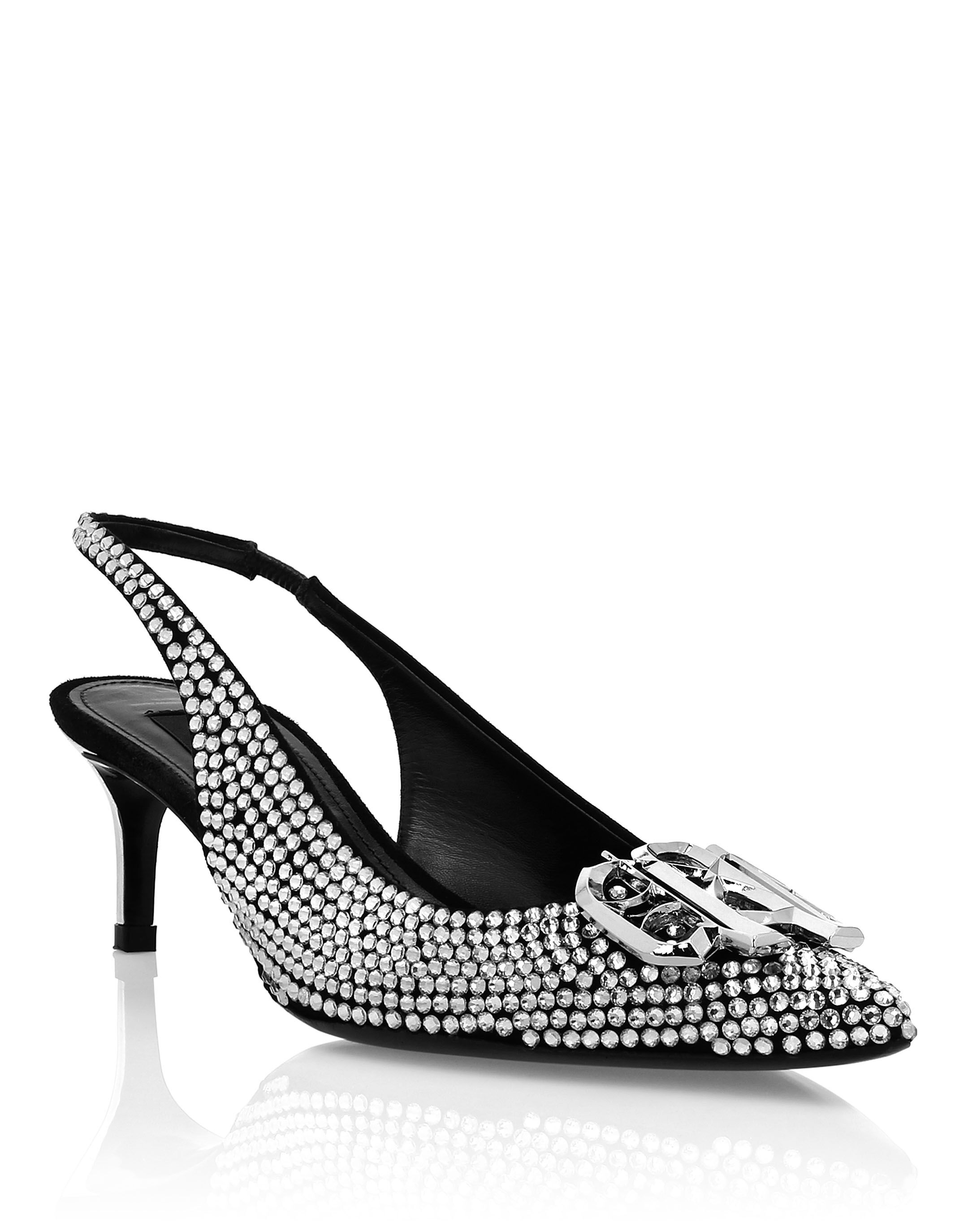 Strass Low Plein Heels Slingback Gothic Plein Philipp Plein