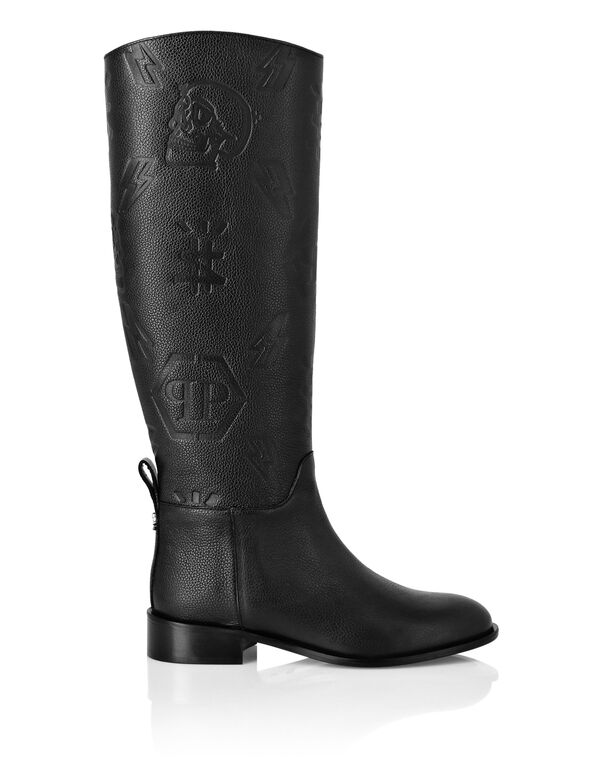 Leather Lo-Heels Mid Boots Monogram