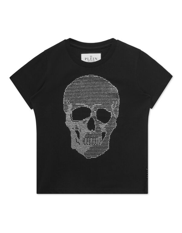 T-shirt Round Neck SS Skull strass