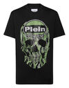 Jersey T-shirt Round Neck SS Strass Skull