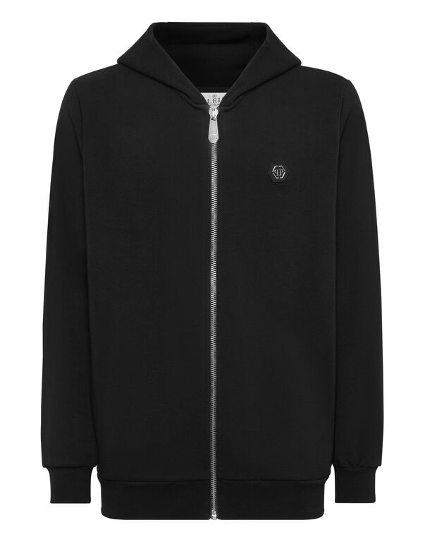 Hoodie Sweatjacket LS Strass Skull