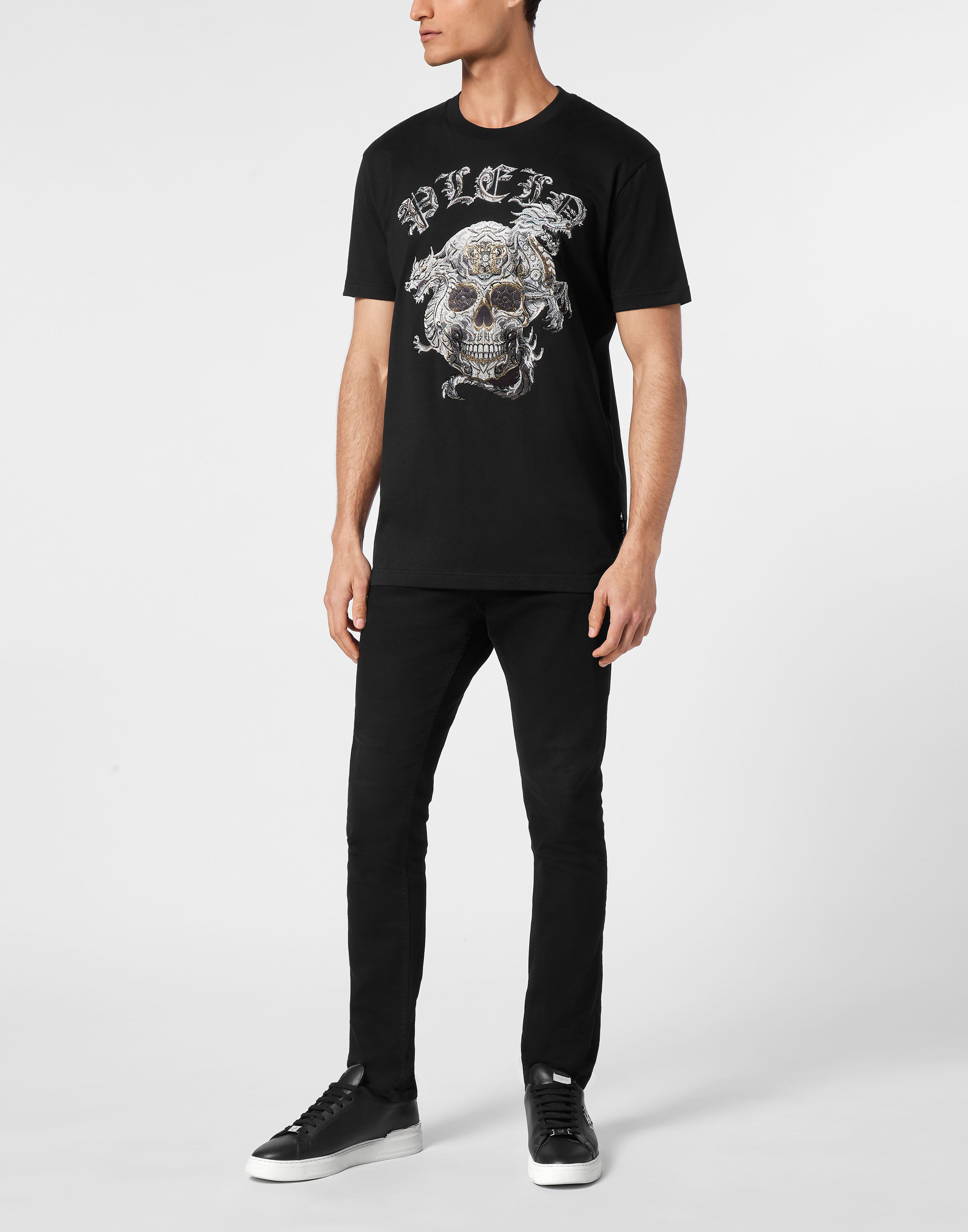 T-shirt Round Neck SS Stones Skull | Philipp Plein T-shirt Round Neck SS Stones Skull | Philipp Plein