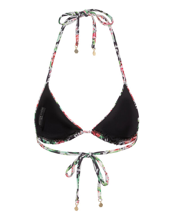Swimwear Top Triangle Bra Chain Flower