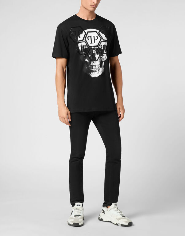 T-shirt Round Neck SS Stones Skull