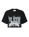 T-shirt Round Neck SS Crop Vintage Print
