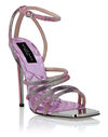 Mirror Leather Sandals Hi-Heels Crystal