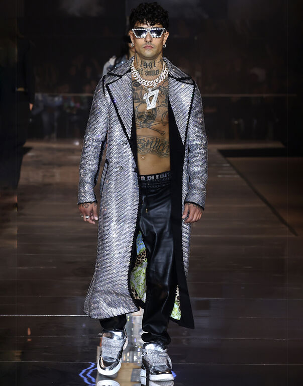 Coat Long with Crystals