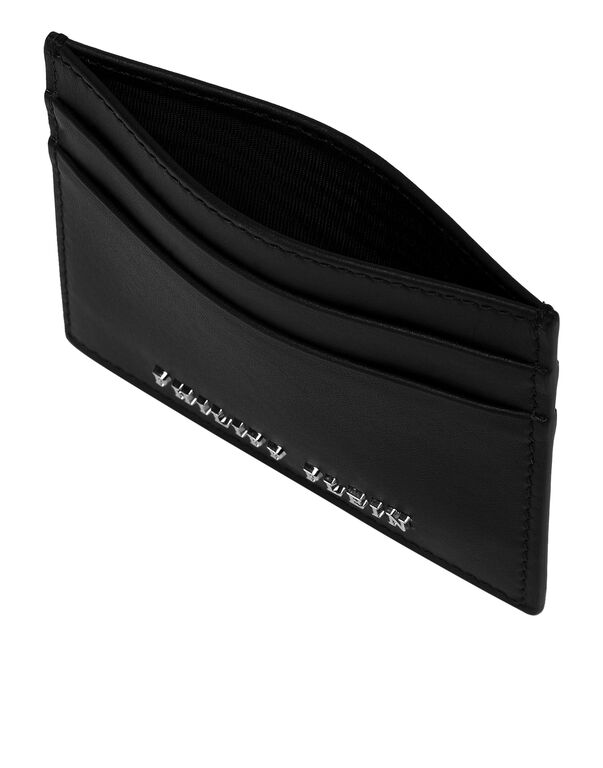Leather Credit Cards Holder Iconic Plein