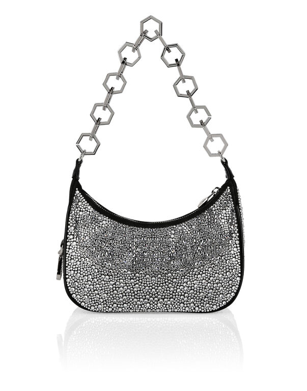 Leather Shoulder Bag Crystal