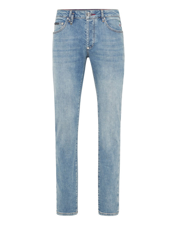 Denim Super Straight Cut Fit Trousers Cars Racing