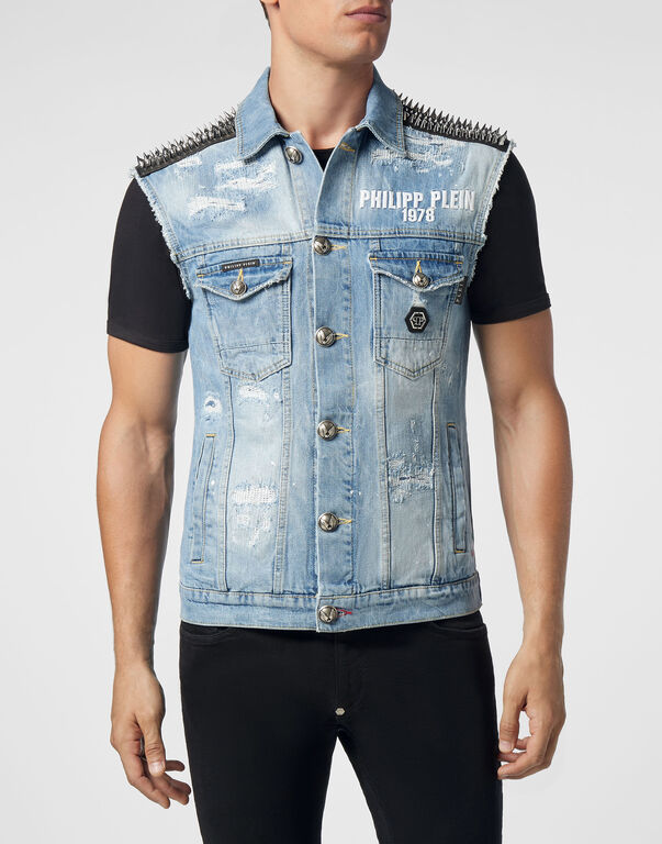 Denim Vest Rock Pp Philipp Plein