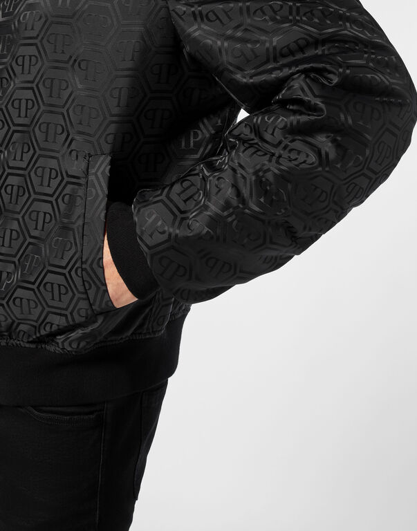 Nylon Jacquard Bomber Monogram