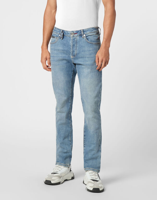 Denim Super Straight Cut Fit Trousers Cars Racing
