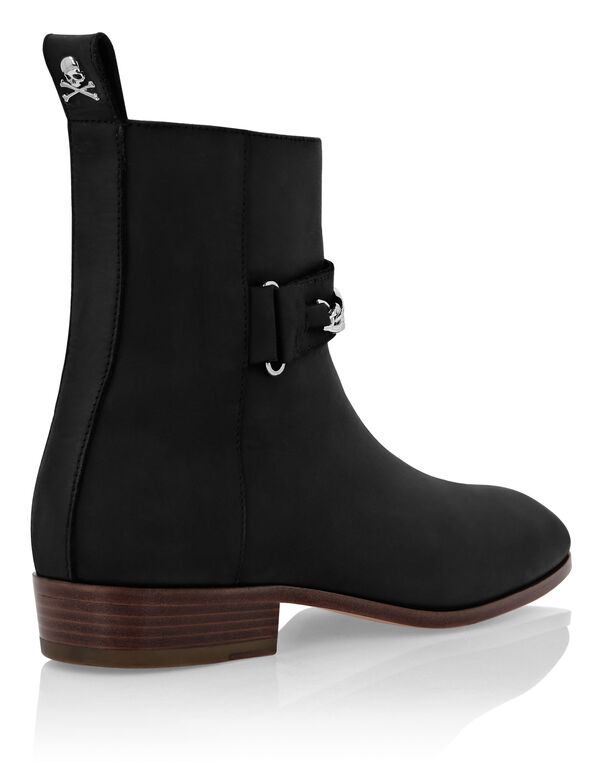 Nabuk Boots Low Flat