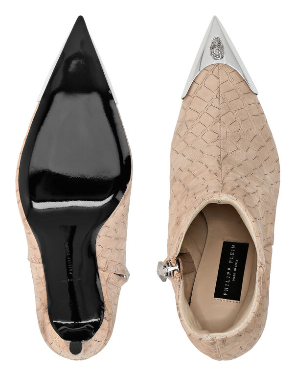 Nubuck Mid-Heeled Low Boots 9