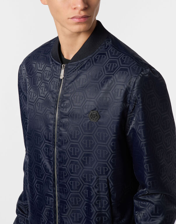 Nylon Bomber Jacquard Monogram