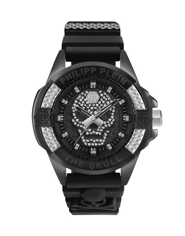 THE $KULL 44MM - BICO CASE - BLACK DIAL - BLACK STRAP - Watch Skull