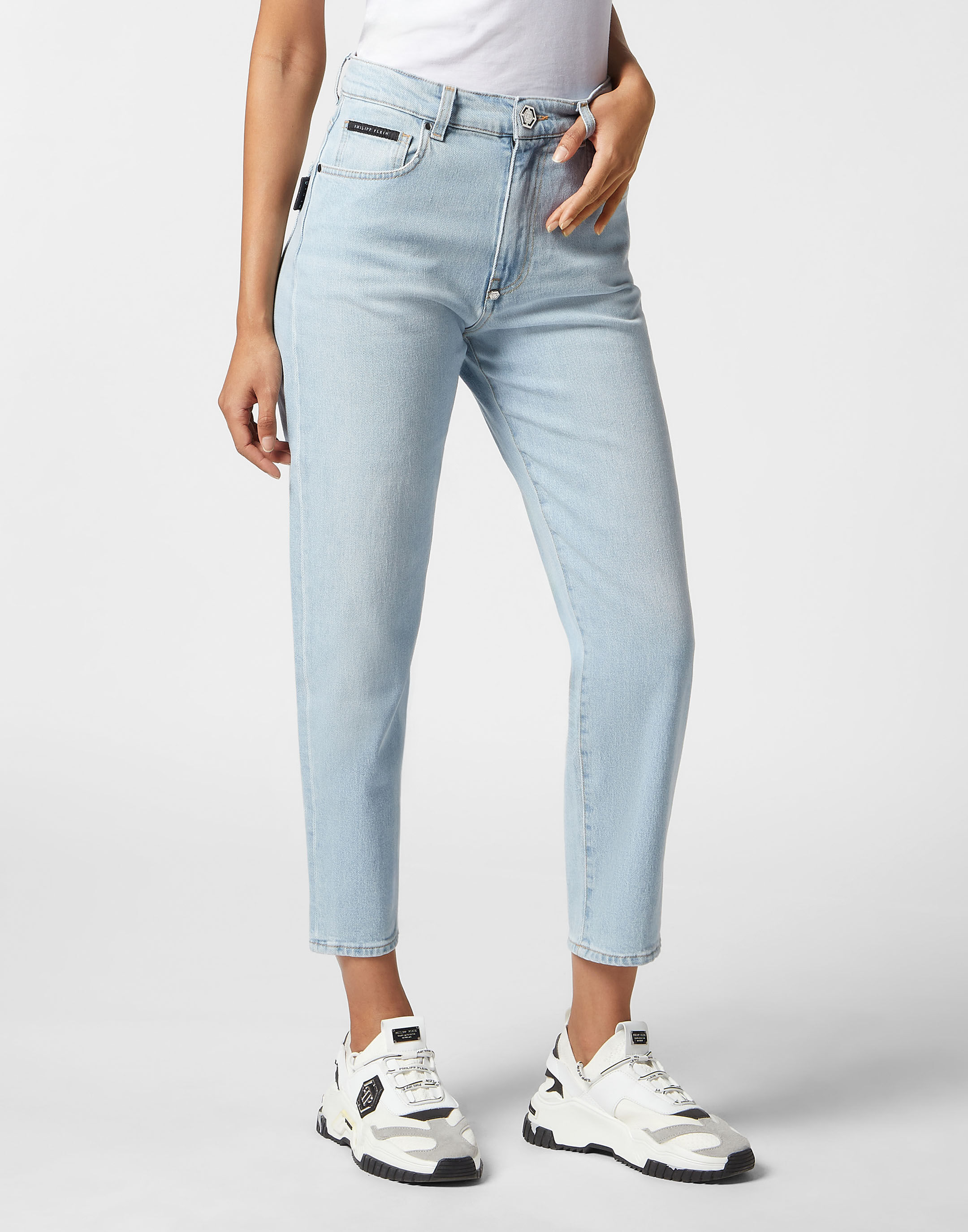 Denim Trousers Mom Fit Philipp Plein