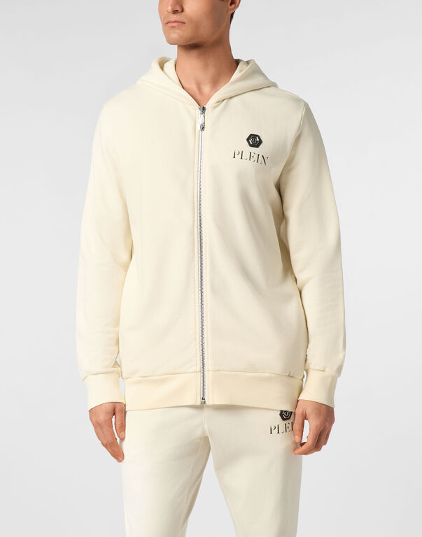 Hoodie Sweatjacket Basic Plein Old Dye