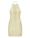Paillettes Mini Dress Multicutting