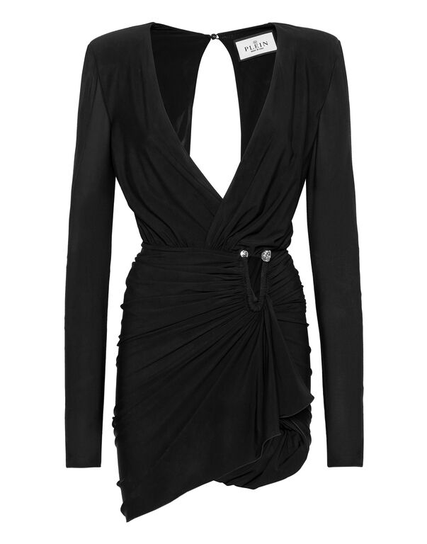 Crepe Jersey Piercing Mini Dress
