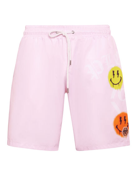 Jogging Shorts with Smile Print