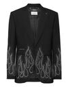 Gabardine Blazer LS Strass Flame