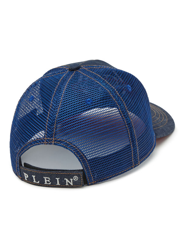 Denim Baseball Cap Hexagon