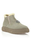 Eco Shearling Suede Anckle Boots