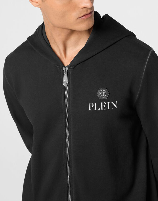 Hoodie Sweatjacket Basic Plein Old Dye
