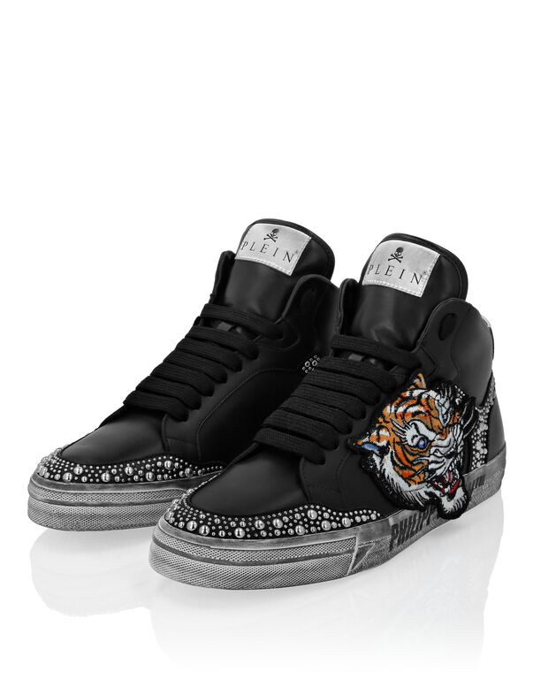 Leather Hi-Top Sneakers Retrokickz Tiger