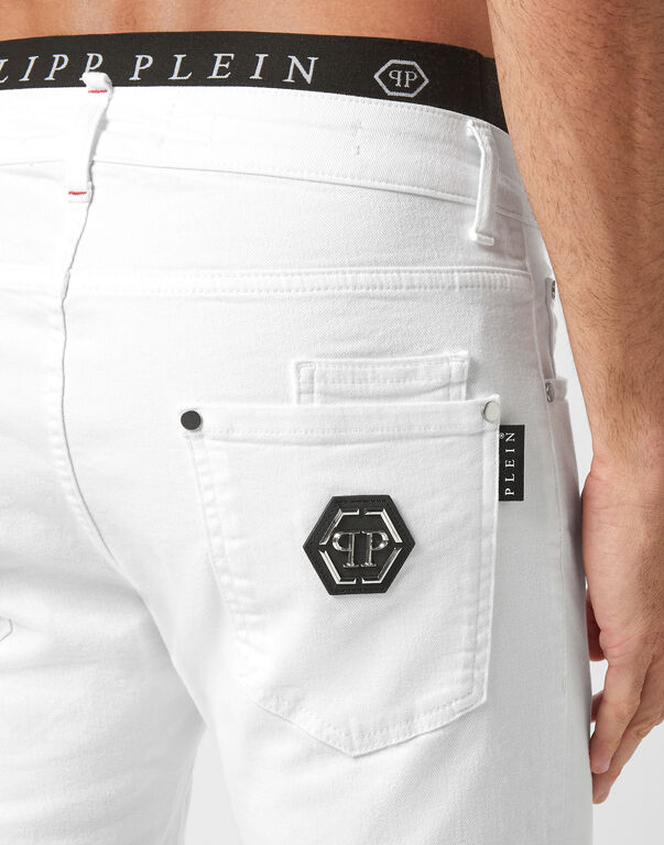 Denim Trousers Super Straight Cut Premium Hexagon