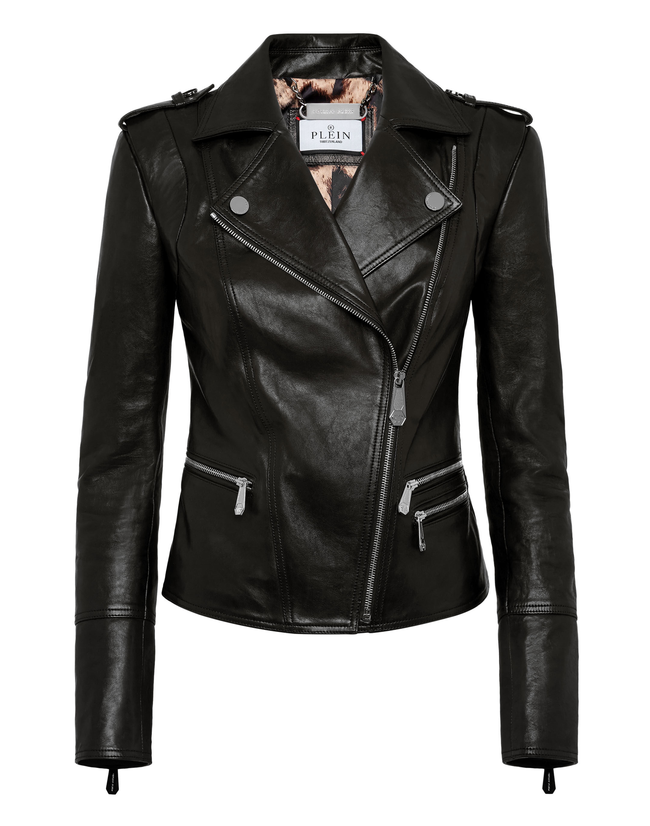 Philipp plein deals leather jacket womens