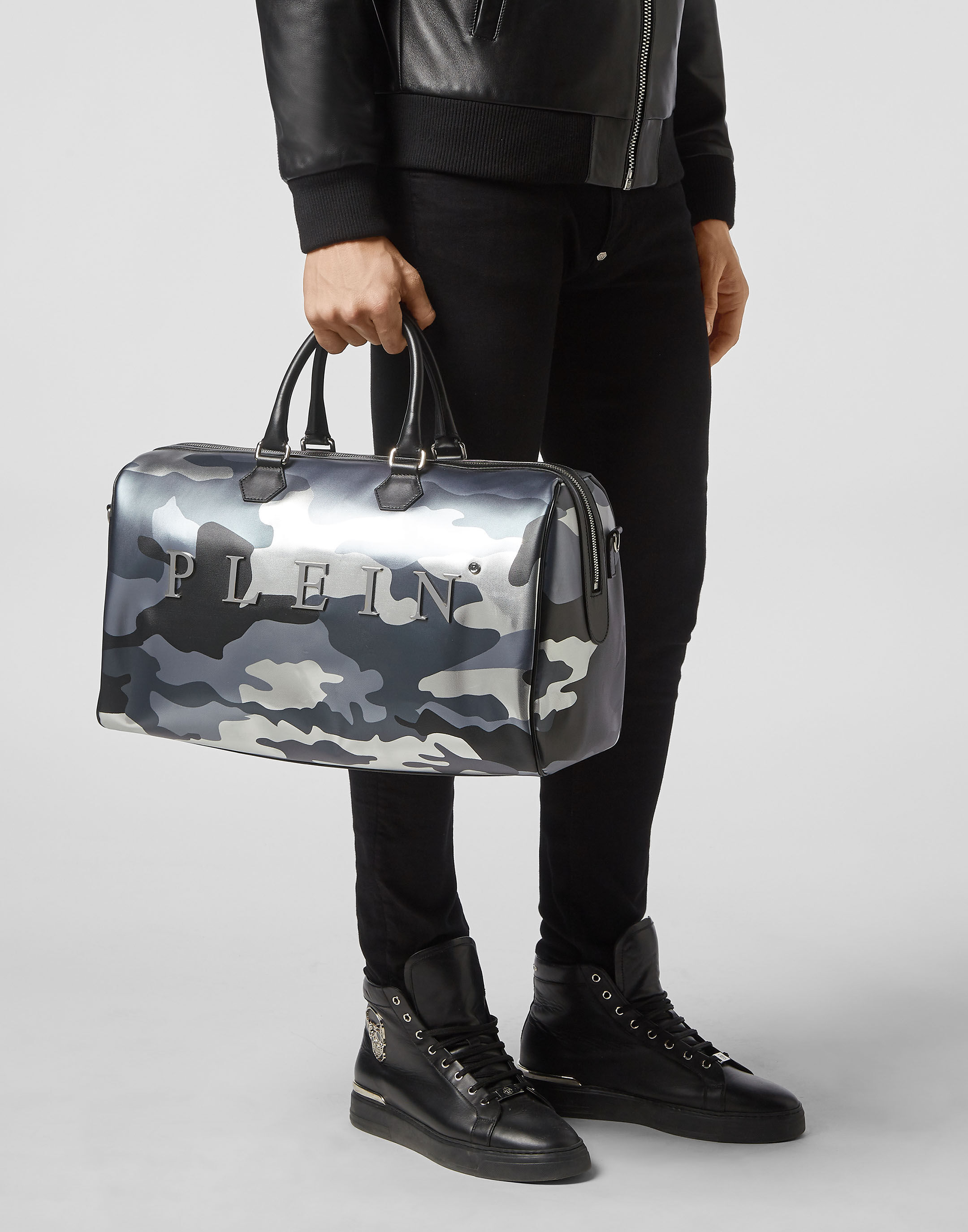 Medium Travel Bag print Camouflage Philipp Plein