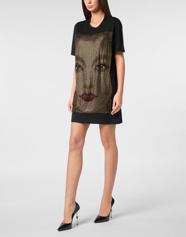 T-shirt Short Dresses Face