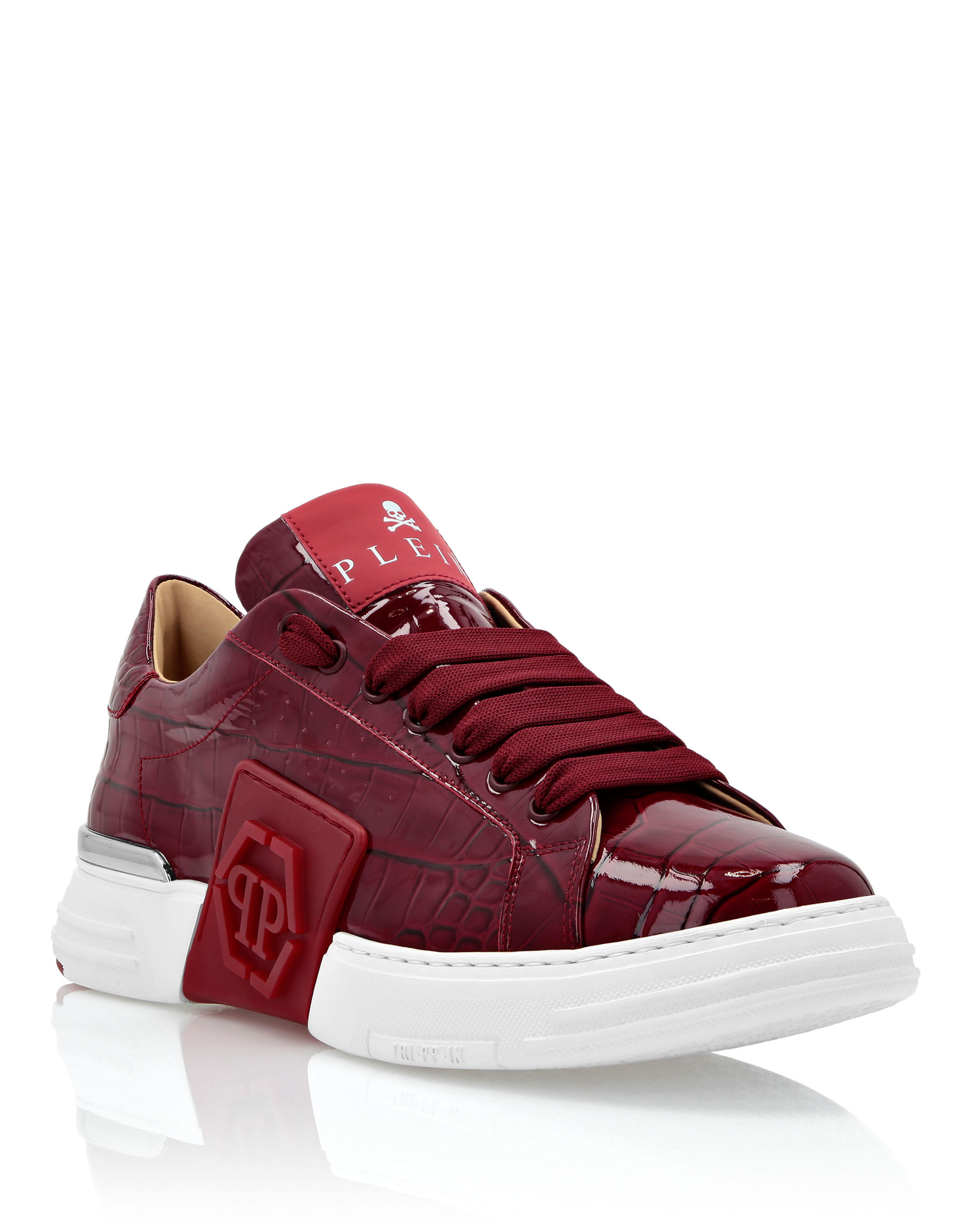 Croco Effect Lo Top Sneakers Philipp Plein