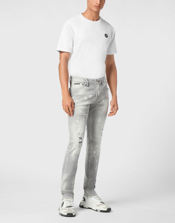 Denim Super Straight Cut Fit Trousers Cars Racing
