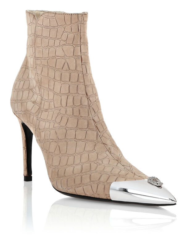 Nubuck Mid-Heeled Low Boots 9