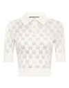 Knitted Strass Polo-Neck SS Monogram