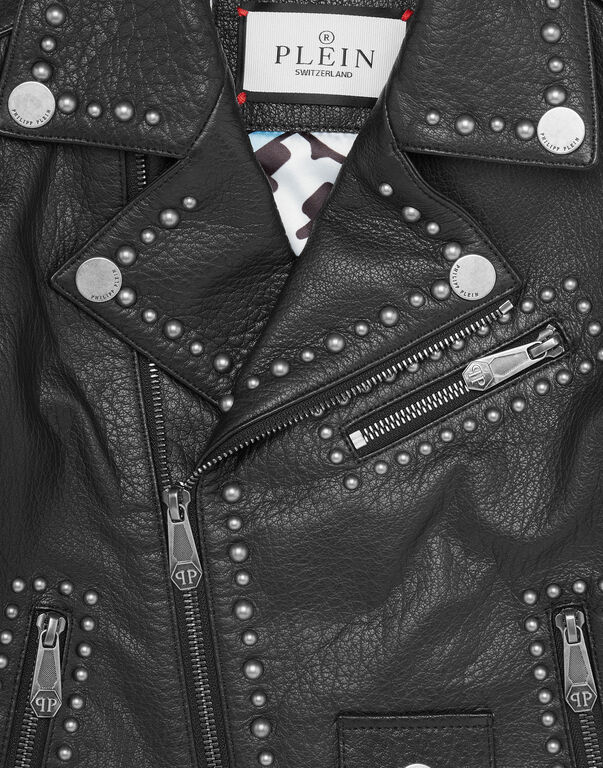 Leather Biker Jacket Smile