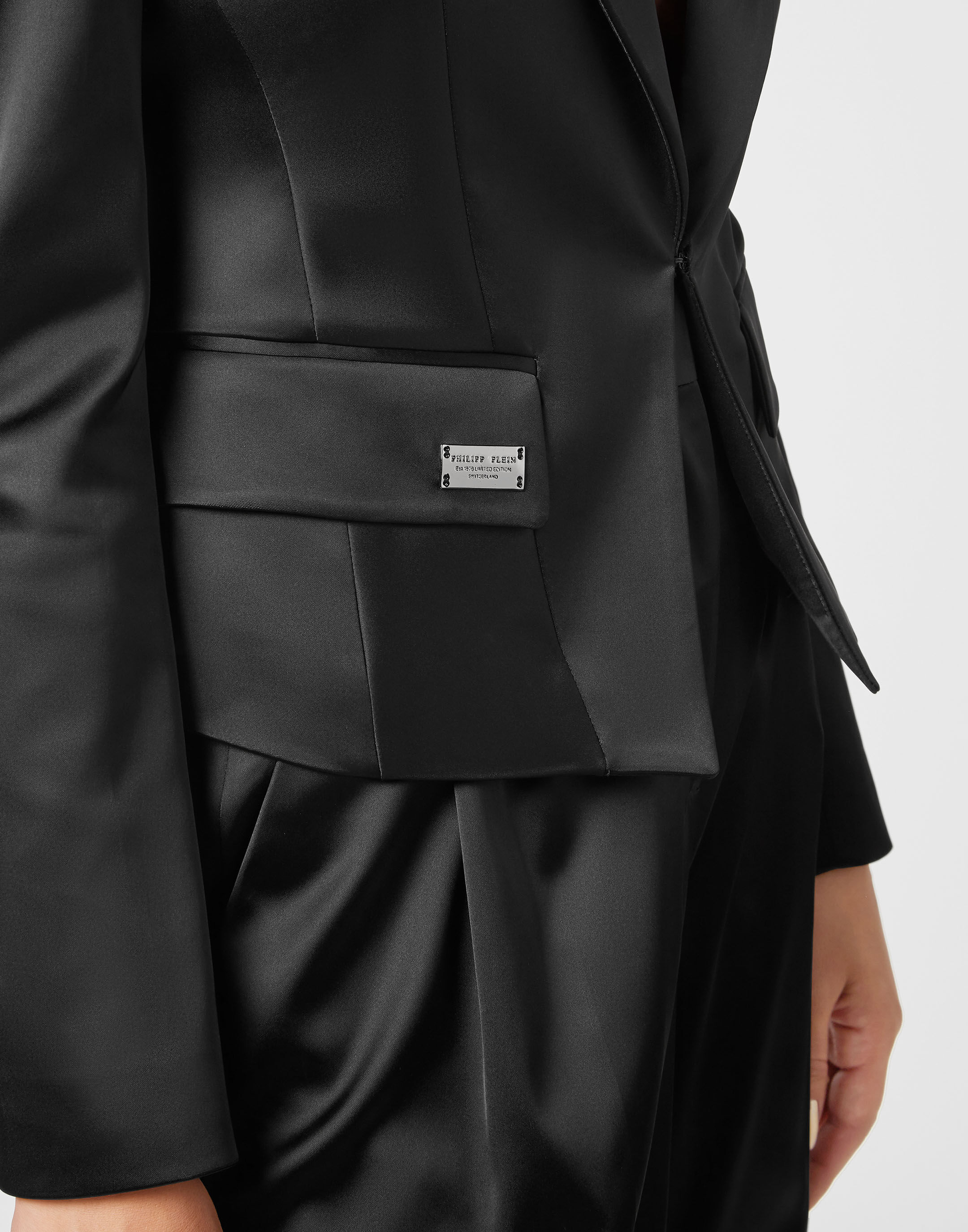 Satin Stretch Bolero Blazer Sartorial Philipp Plein