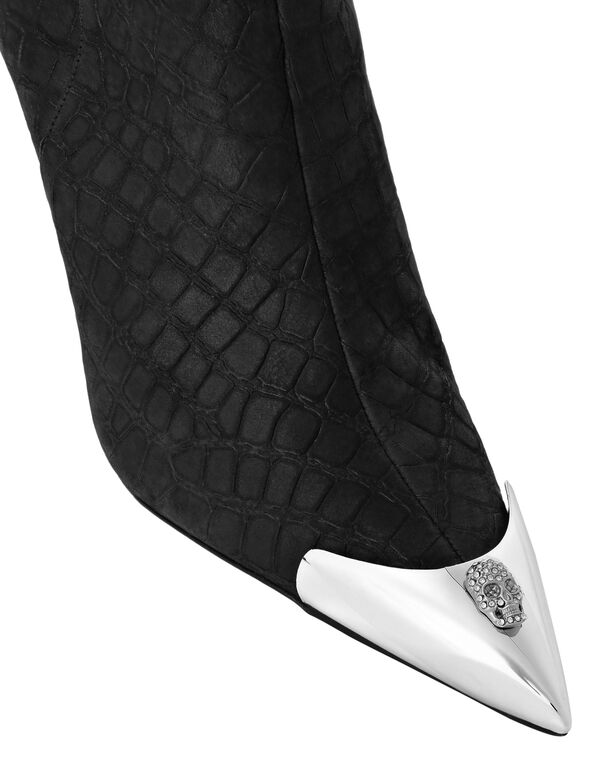 Nubuck Mid-Heeled Low Boots 9